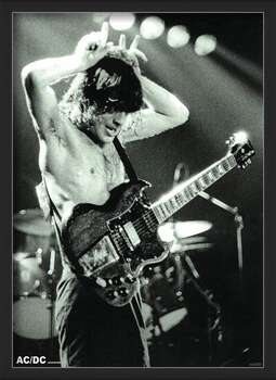 Indrammet plakat AC/DC - Angus Young 1979
