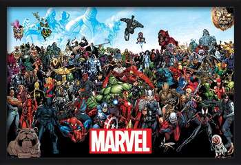 Indrammet plakat Marvel - Universe