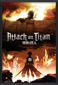 Indrammet plakat Attack on Titan (Shingeki no kyojin) - Key Art