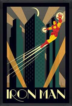 Indrammet plakat Marvel Deco - Iron man